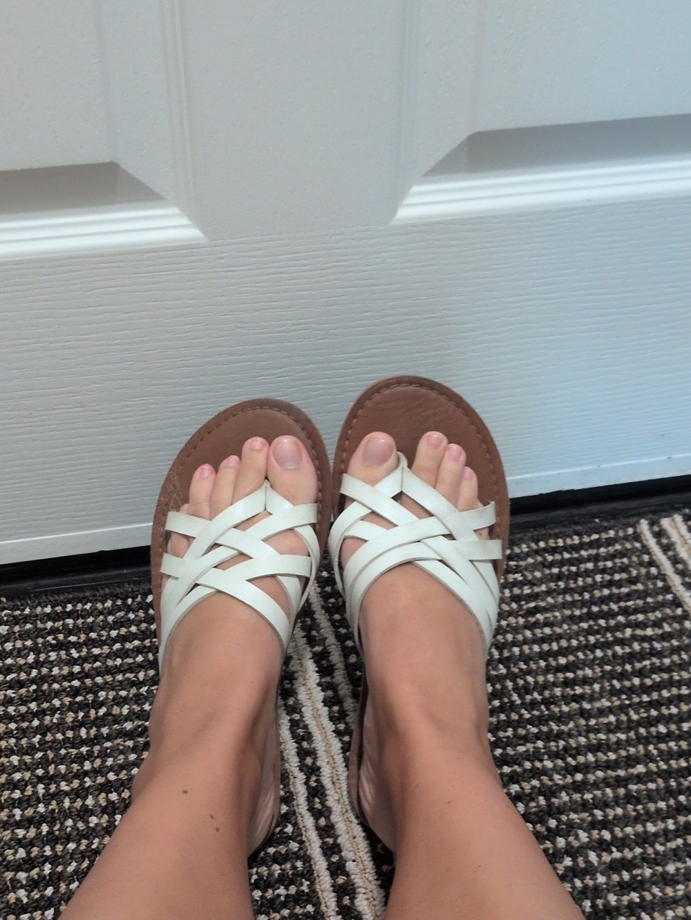 White Universal Thread Strappy Sandals